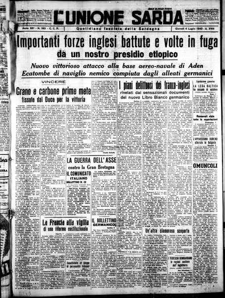 L'unione sarda : giornale settimanale, politico, amministrativo, letterario