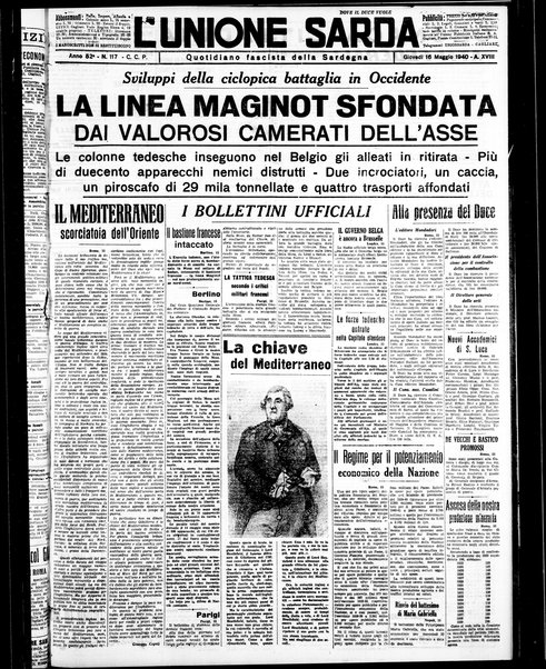 L'unione sarda : giornale settimanale, politico, amministrativo, letterario