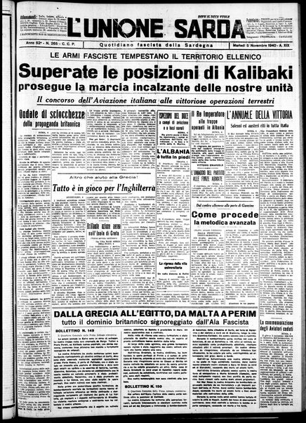 L'unione sarda : giornale settimanale, politico, amministrativo, letterario