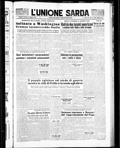 L'unione sarda : giornale settimanale, politico, amministrativo, letterario