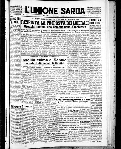 L'unione sarda : giornale settimanale, politico, amministrativo, letterario