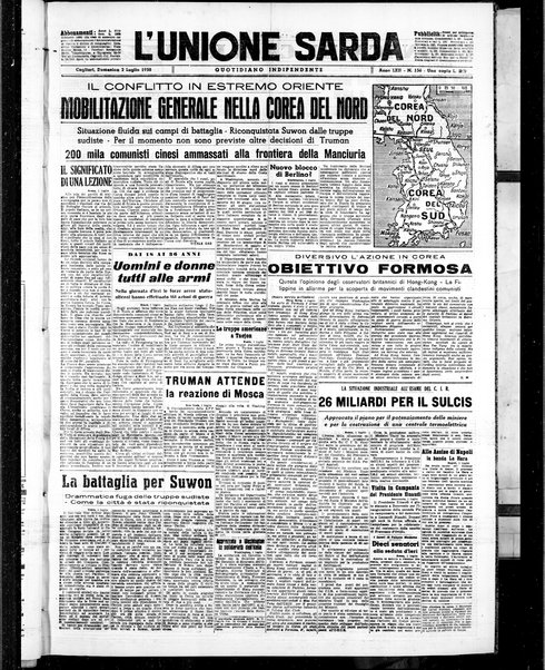 L'unione sarda : giornale settimanale, politico, amministrativo, letterario