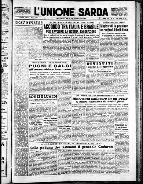 L'unione sarda : giornale settimanale, politico, amministrativo, letterario