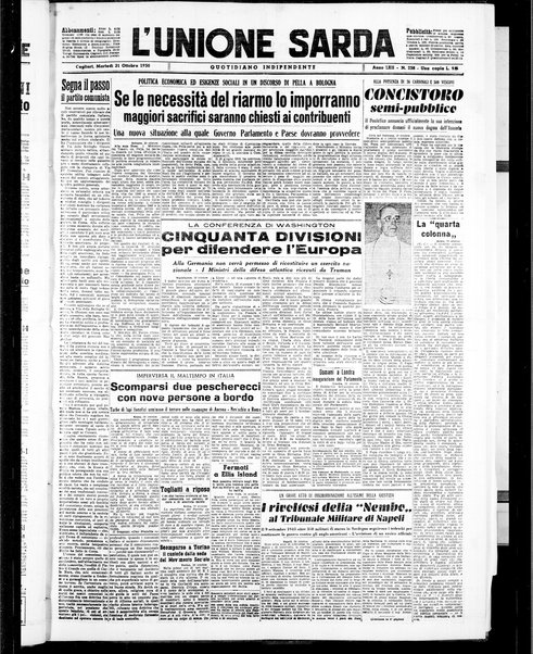 L'unione sarda : giornale settimanale, politico, amministrativo, letterario