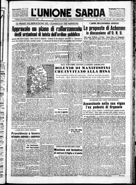 L'unione sarda : giornale settimanale, politico, amministrativo, letterario