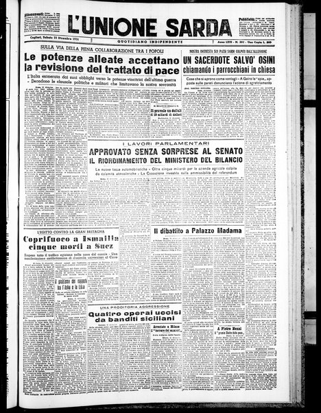 L'unione sarda : giornale settimanale, politico, amministrativo, letterario