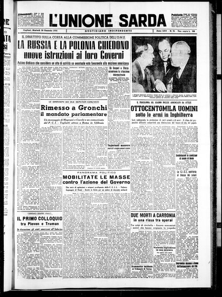 L'unione sarda : giornale settimanale, politico, amministrativo, letterario