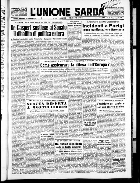 L'unione sarda : giornale settimanale, politico, amministrativo, letterario