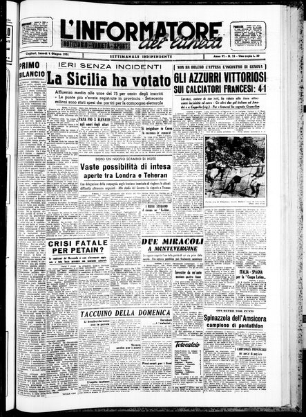 L'unione sarda : giornale settimanale, politico, amministrativo, letterario