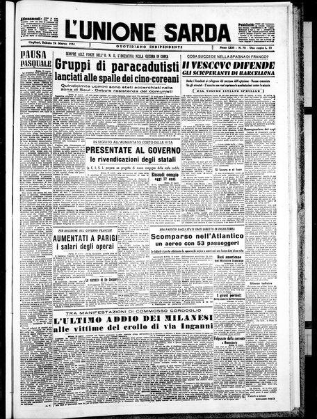 L'unione sarda : giornale settimanale, politico, amministrativo, letterario