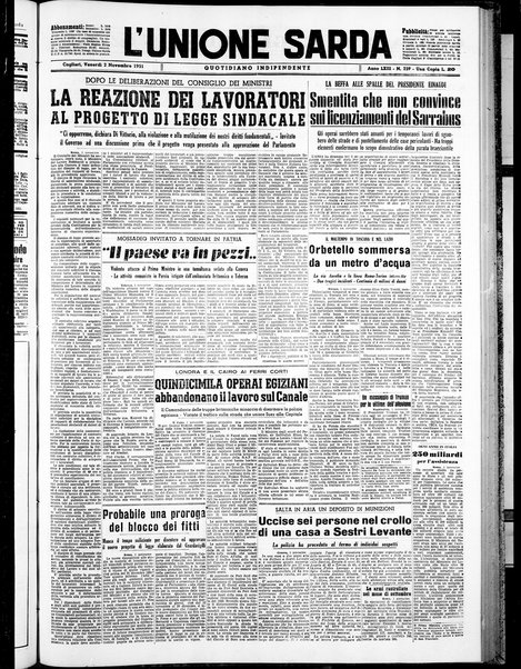 L'unione sarda : giornale settimanale, politico, amministrativo, letterario