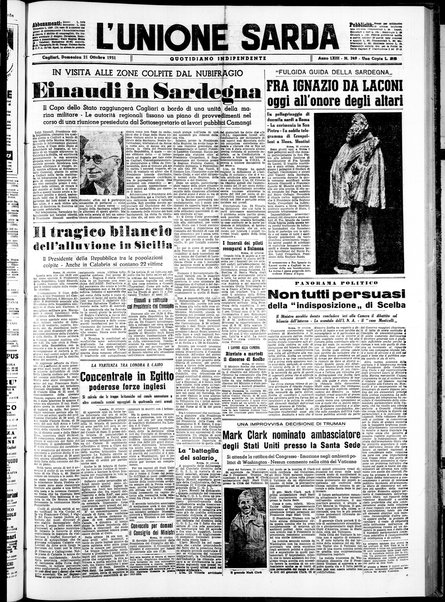 L'unione sarda : giornale settimanale, politico, amministrativo, letterario