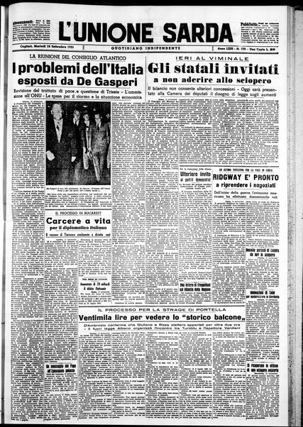 L'unione sarda : giornale settimanale, politico, amministrativo, letterario