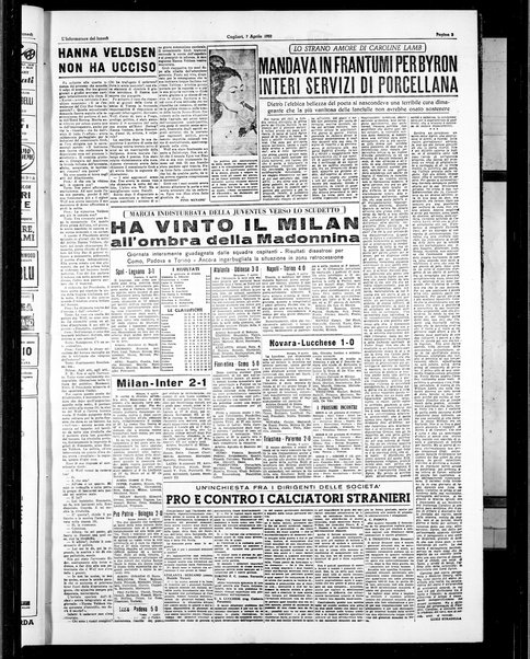 L'unione sarda : giornale settimanale, politico, amministrativo, letterario