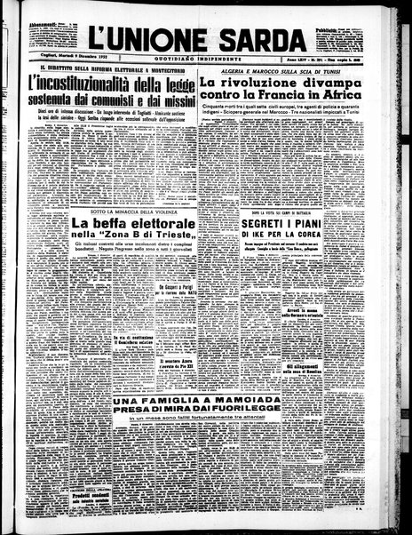 L'unione sarda : giornale settimanale, politico, amministrativo, letterario