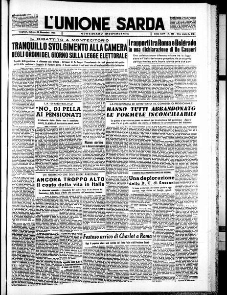 L'unione sarda : giornale settimanale, politico, amministrativo, letterario