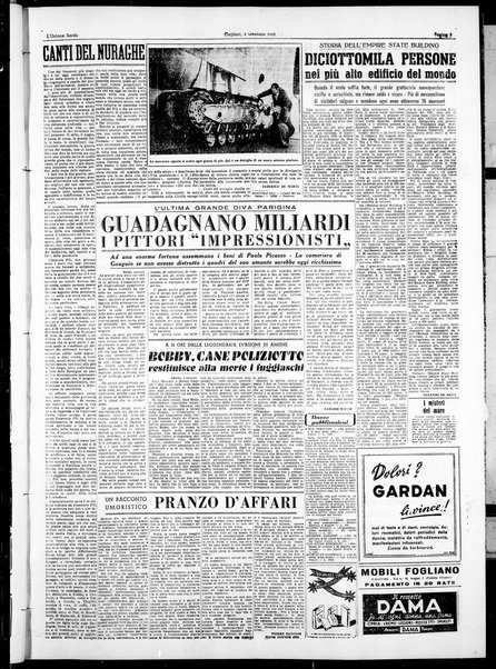 L'unione sarda : giornale settimanale, politico, amministrativo, letterario