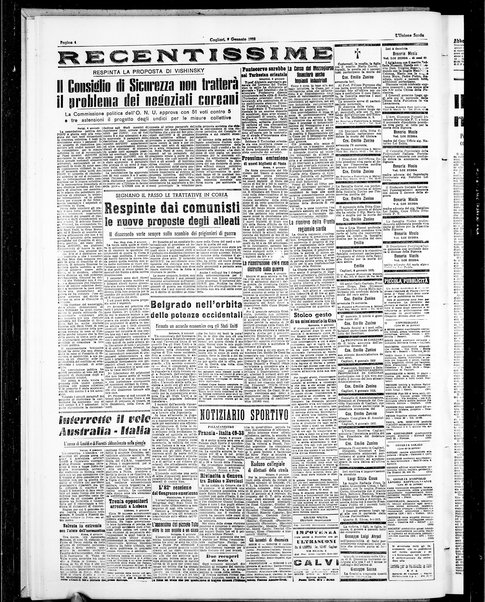 L'unione sarda : giornale settimanale, politico, amministrativo, letterario