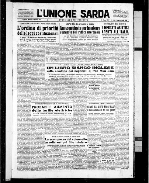 L'unione sarda : giornale settimanale, politico, amministrativo, letterario