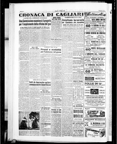 L'unione sarda : giornale settimanale, politico, amministrativo, letterario