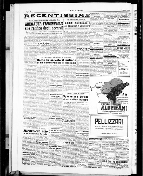 L'unione sarda : giornale settimanale, politico, amministrativo, letterario