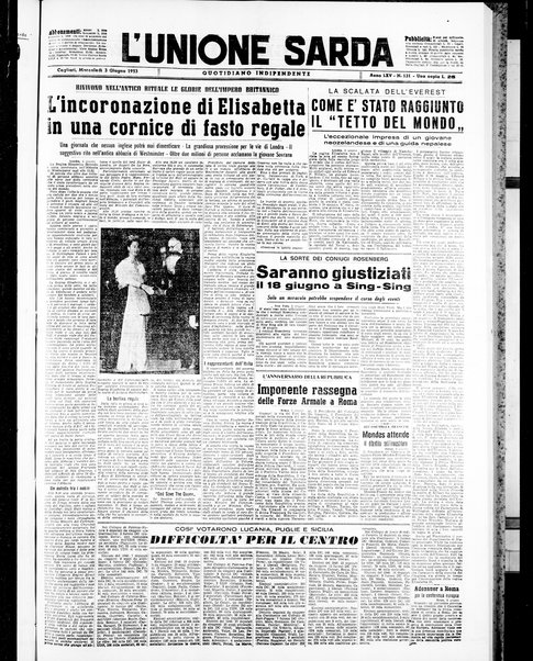 L'unione sarda : giornale settimanale, politico, amministrativo, letterario