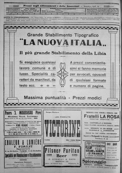 La nuova Italia : giornale quotidiano illustrato della Tripolitania e Cirenaica