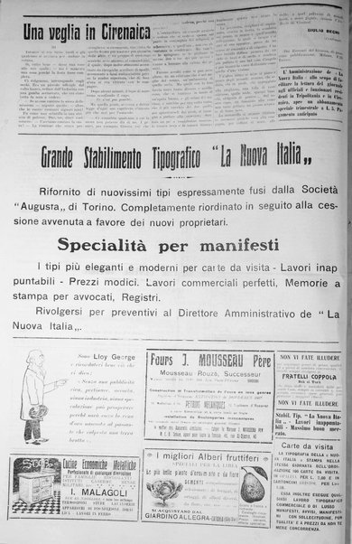 La nuova Italia : giornale quotidiano illustrato della Tripolitania e Cirenaica