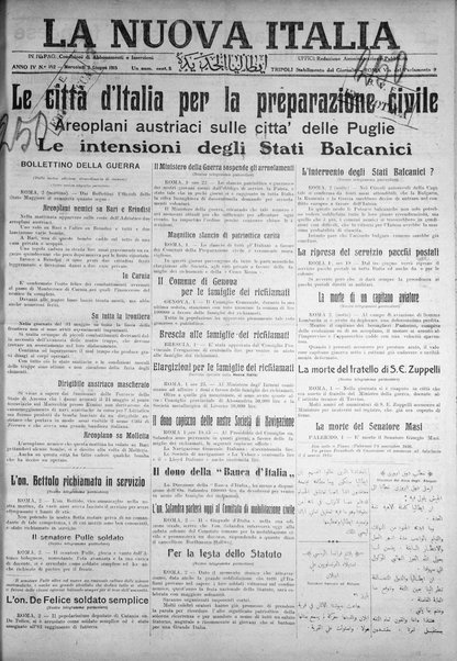 La nuova Italia : giornale quotidiano illustrato della Tripolitania e Cirenaica