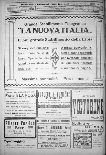 La nuova Italia : giornale quotidiano illustrato della Tripolitania e Cirenaica