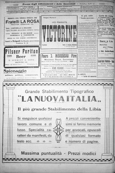 La nuova Italia : giornale quotidiano illustrato della Tripolitania e Cirenaica