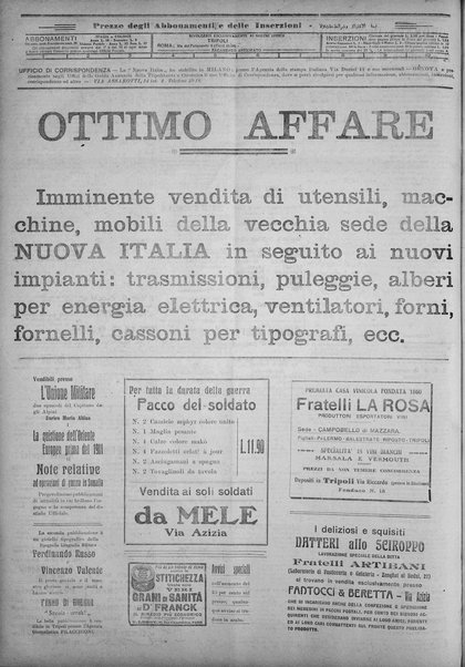 La nuova Italia : giornale quotidiano illustrato della Tripolitania e Cirenaica