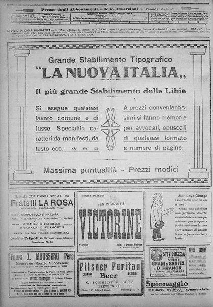 La nuova Italia : giornale quotidiano illustrato della Tripolitania e Cirenaica