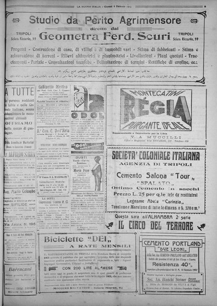 La nuova Italia : giornale quotidiano illustrato della Tripolitania e Cirenaica