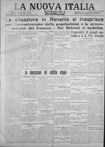 La nuova Italia : giornale quotidiano illustrato della Tripolitania e Cirenaica