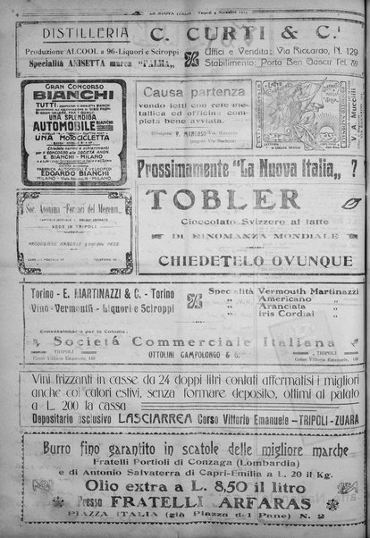 La nuova Italia : giornale quotidiano illustrato della Tripolitania e Cirenaica