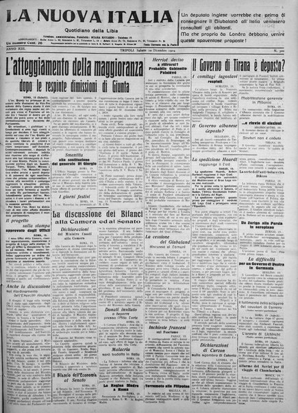 La nuova Italia : giornale quotidiano illustrato della Tripolitania e Cirenaica