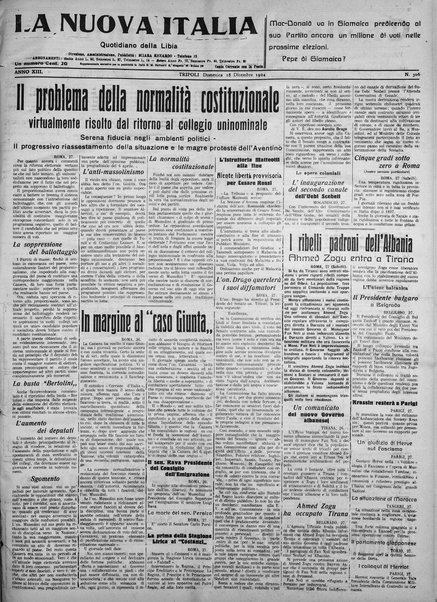 La nuova Italia : giornale quotidiano illustrato della Tripolitania e Cirenaica