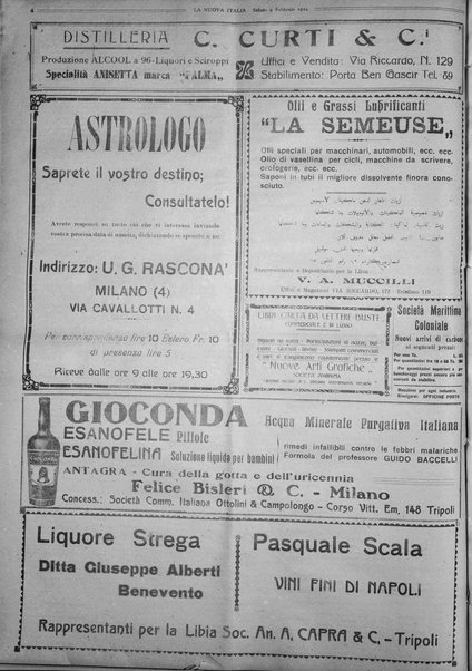 La nuova Italia : giornale quotidiano illustrato della Tripolitania e Cirenaica