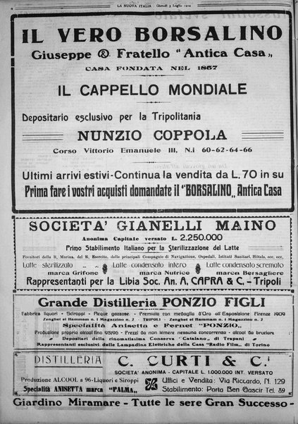 La nuova Italia : giornale quotidiano illustrato della Tripolitania e Cirenaica