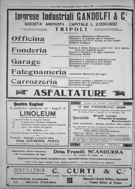 La nuova Italia : giornale quotidiano illustrato della Tripolitania e Cirenaica