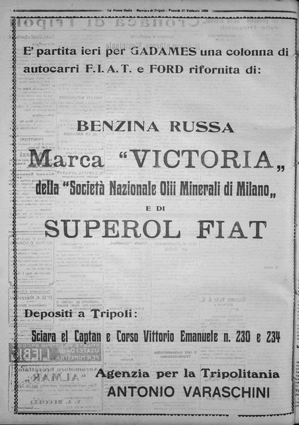 La nuova Italia : giornale quotidiano illustrato della Tripolitania e Cirenaica