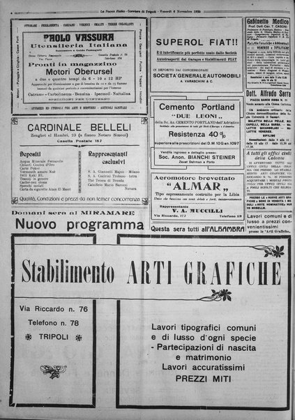 La nuova Italia : giornale quotidiano illustrato della Tripolitania e Cirenaica