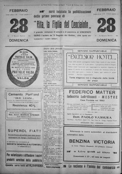 La nuova Italia : giornale quotidiano illustrato della Tripolitania e Cirenaica