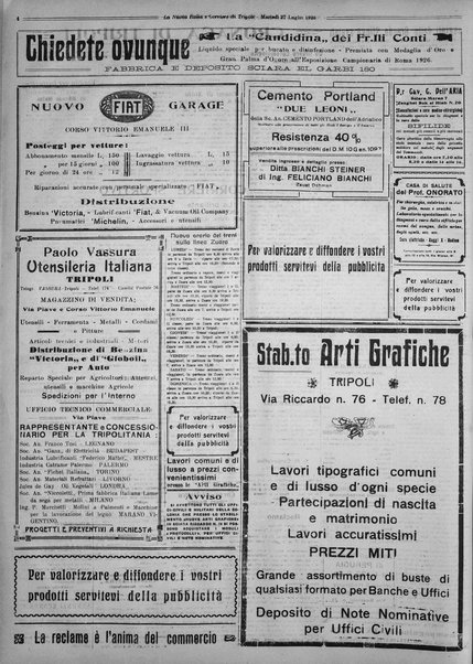 La nuova Italia : giornale quotidiano illustrato della Tripolitania e Cirenaica