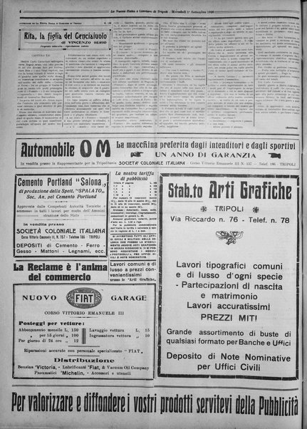 La nuova Italia : giornale quotidiano illustrato della Tripolitania e Cirenaica