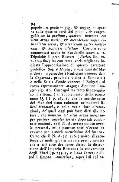 Giornale ecclesiastico di Roma. Supplemento