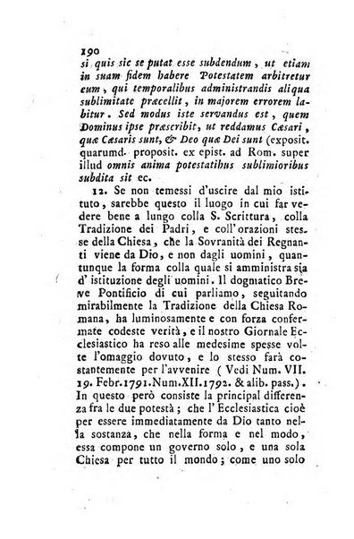 Giornale ecclesiastico di Roma. Supplemento