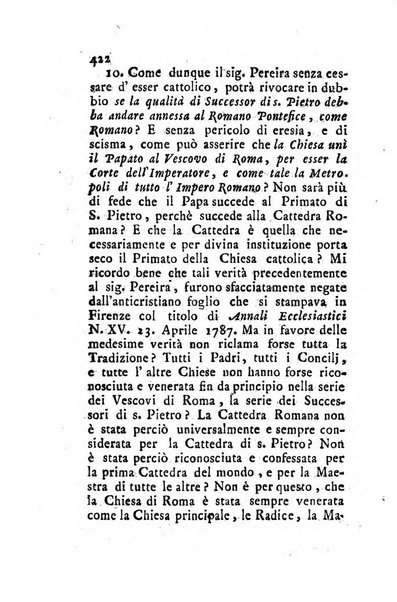 Giornale ecclesiastico di Roma. Supplemento