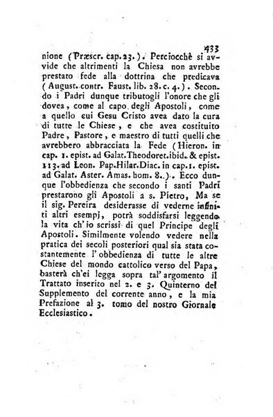 Giornale ecclesiastico di Roma. Supplemento